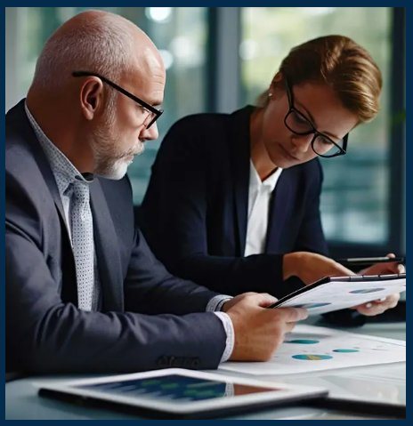 MTLBCG consultants reviewing business analytics